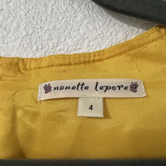 Nanette Lepore Dress Size 4 Yellow Sleeveless Knee Length Floral Jacquard Modest - Picture 2 of 6